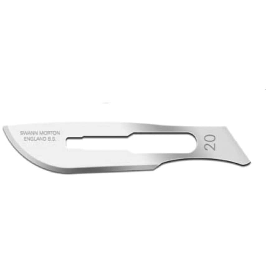 0106 No.20 Carbon Steel Surgical Blades, Box of 100