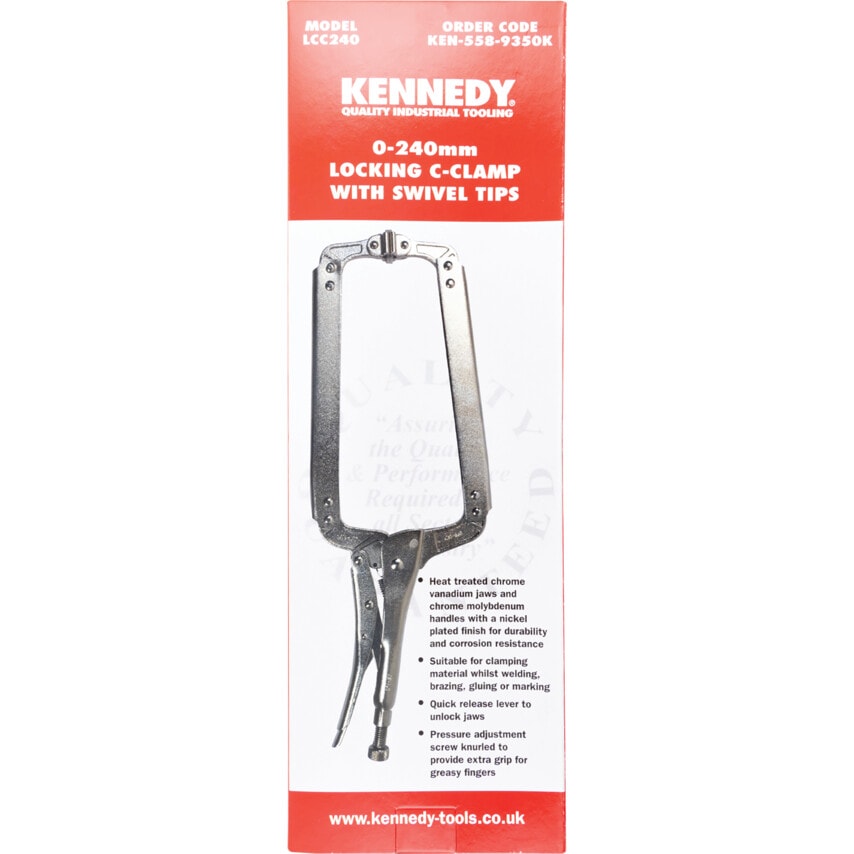 0-240mm Locking C-Clamp with Swivel Tips