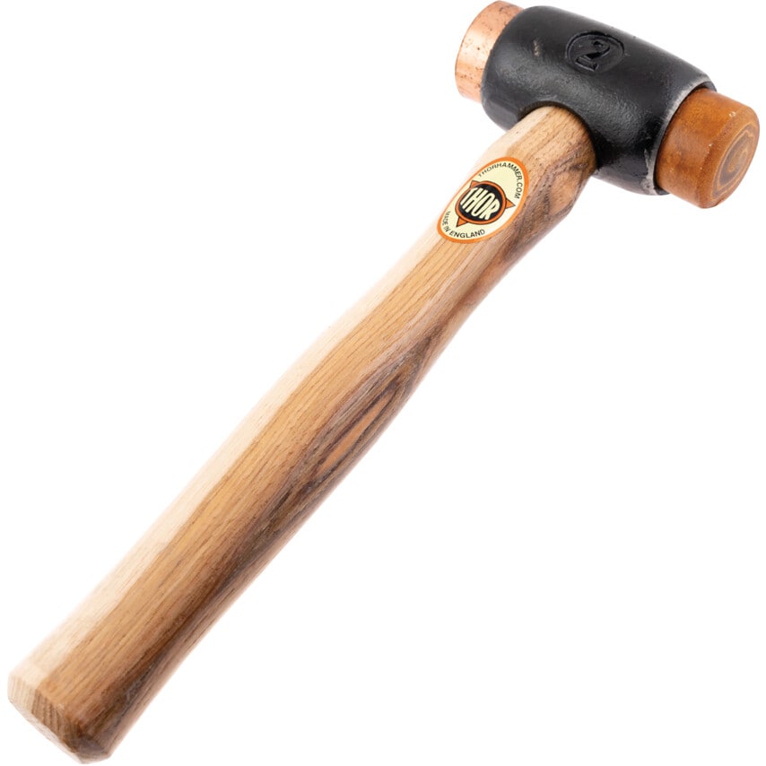 03-212 38mm Copper Hide Hammer with Wood Handle
