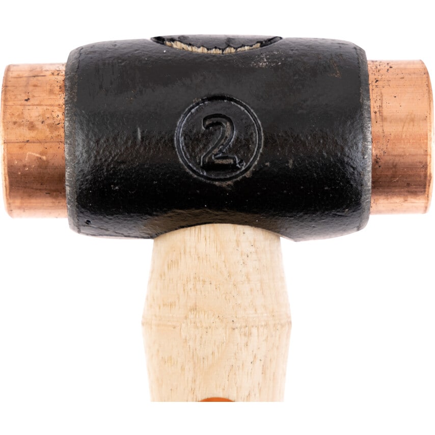 04-312 38mm Copper Soft Faced Hammer with Wood Handle