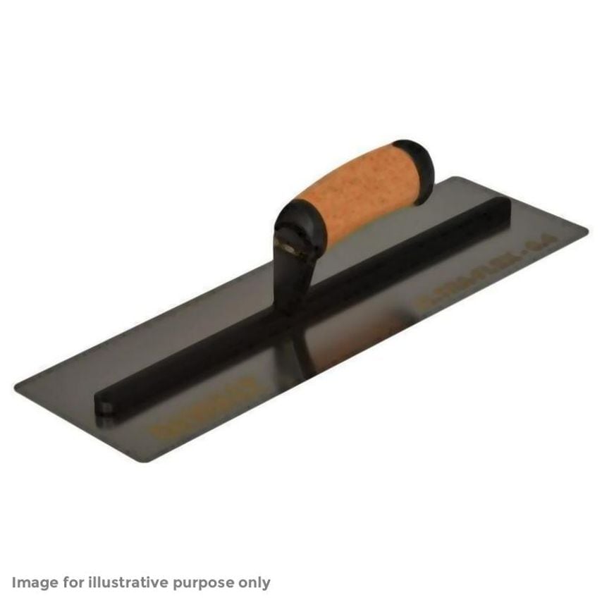 0.4mm FLEX Stainless Steel Flat Trowel, Leather Handle 12in DDW2991