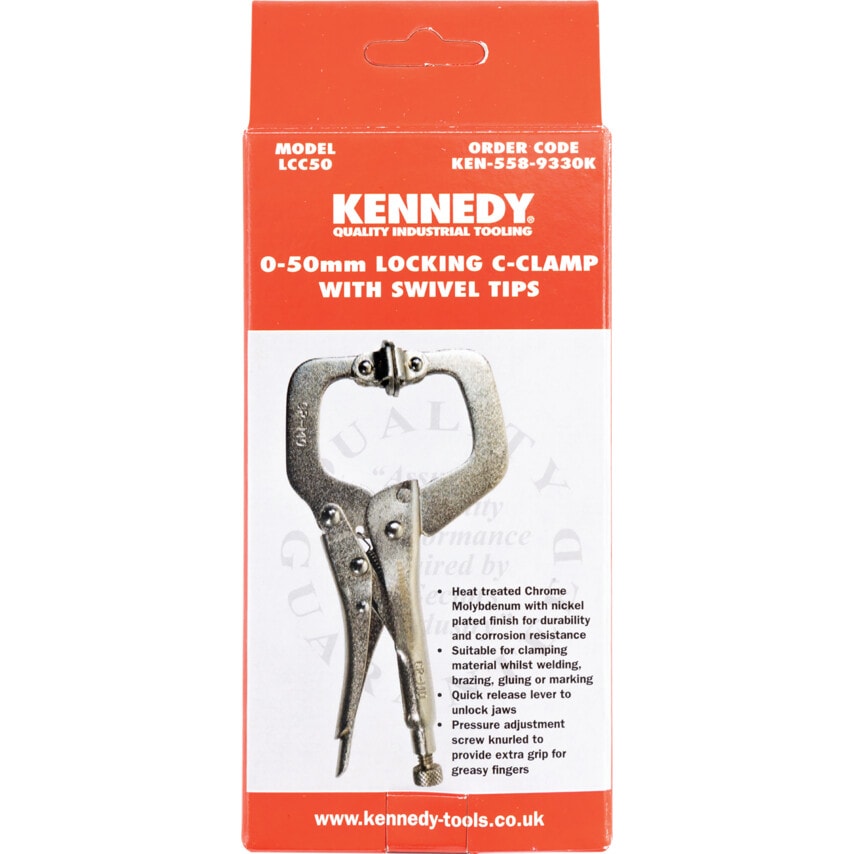 0-50mm Locking C-Clamp with Swivel Tips