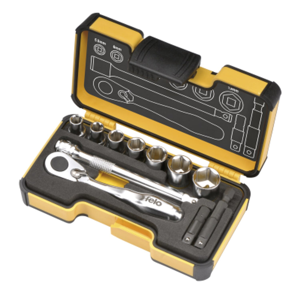 05771106 XS 11 Piece Socket Set 1/4 Drive In Plastic Case