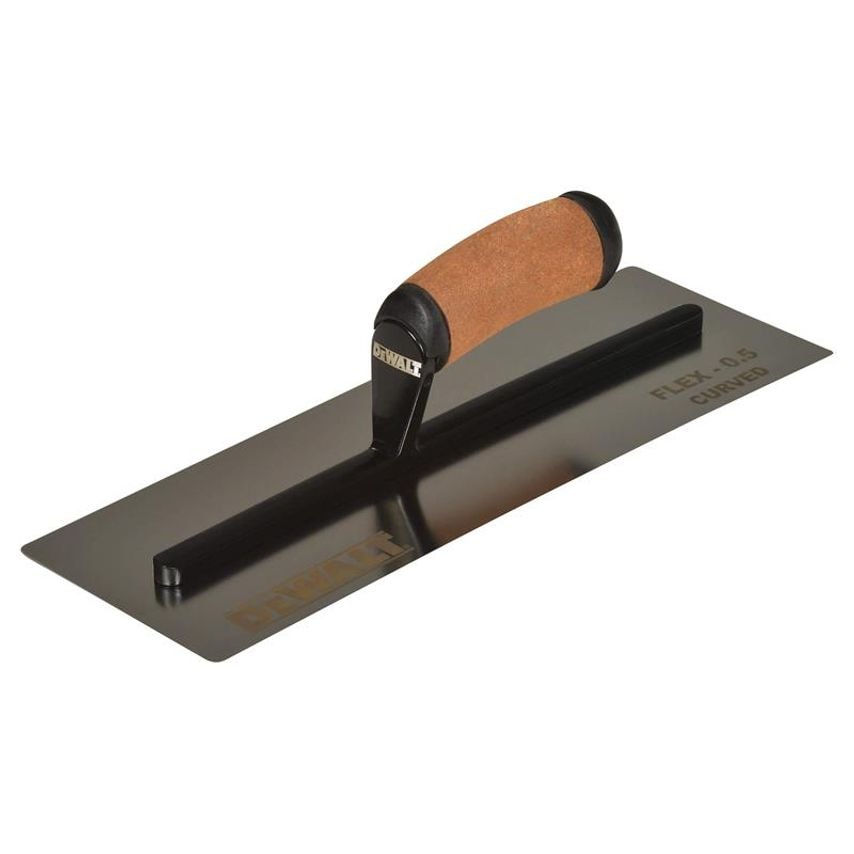 0.5mm FLEX Stainless Steel Curved Trowel, Leather Handle 14in DDW2987