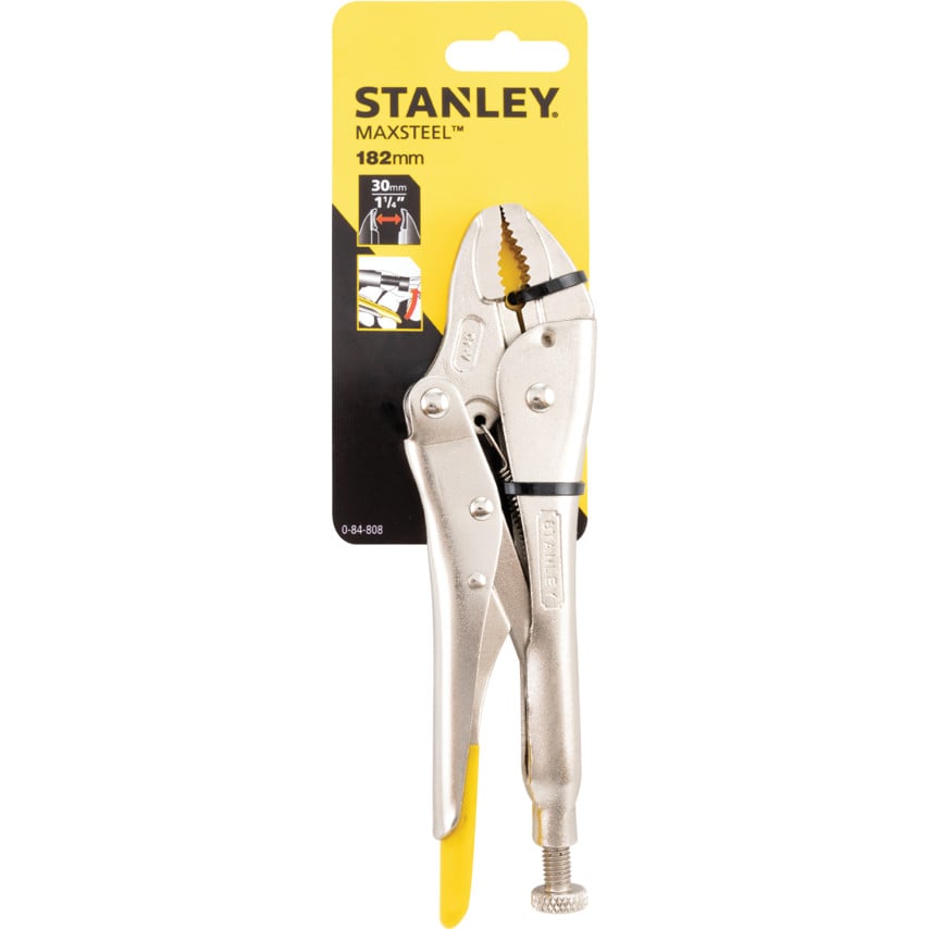 0-84-808 - Curved Jaw Locking Grip Pliers - 185mm/7-1/2"