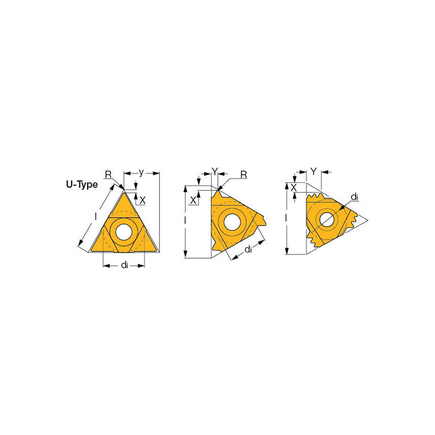 08IR 1.00 ISO Insert Grade IC228