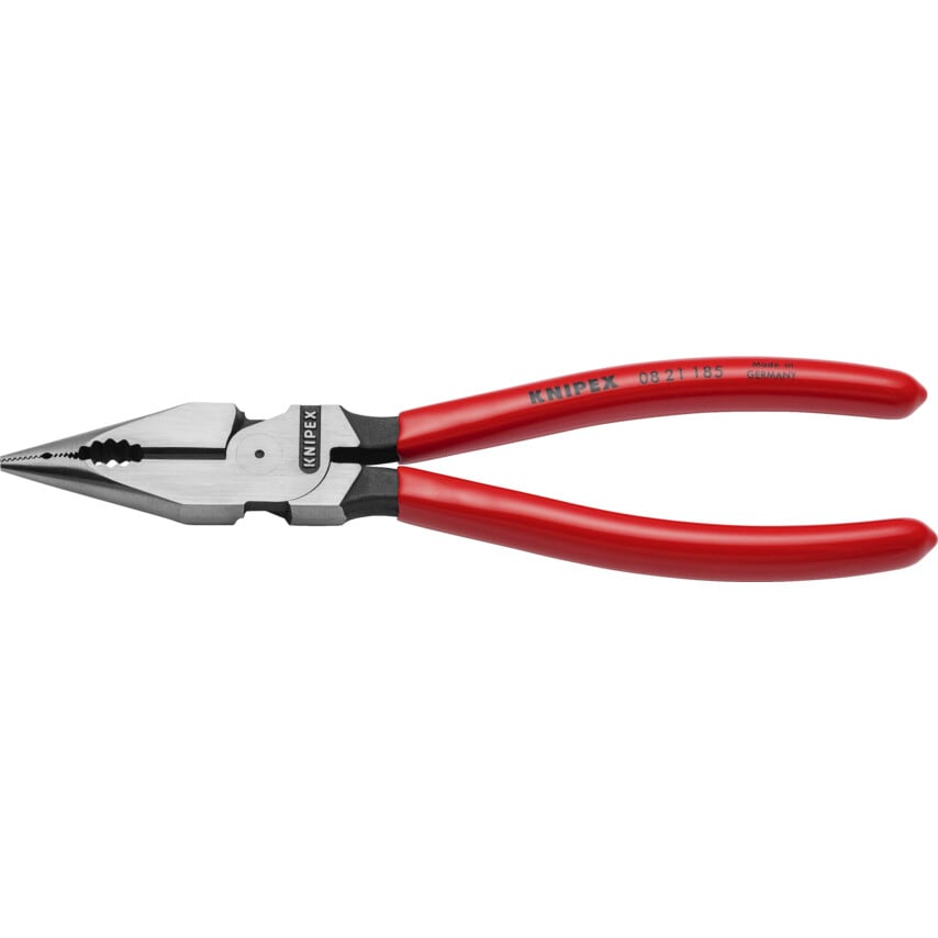 08 21 185 Needle Nose Combo Pliers Plastic Coated 185MM (PK-6)