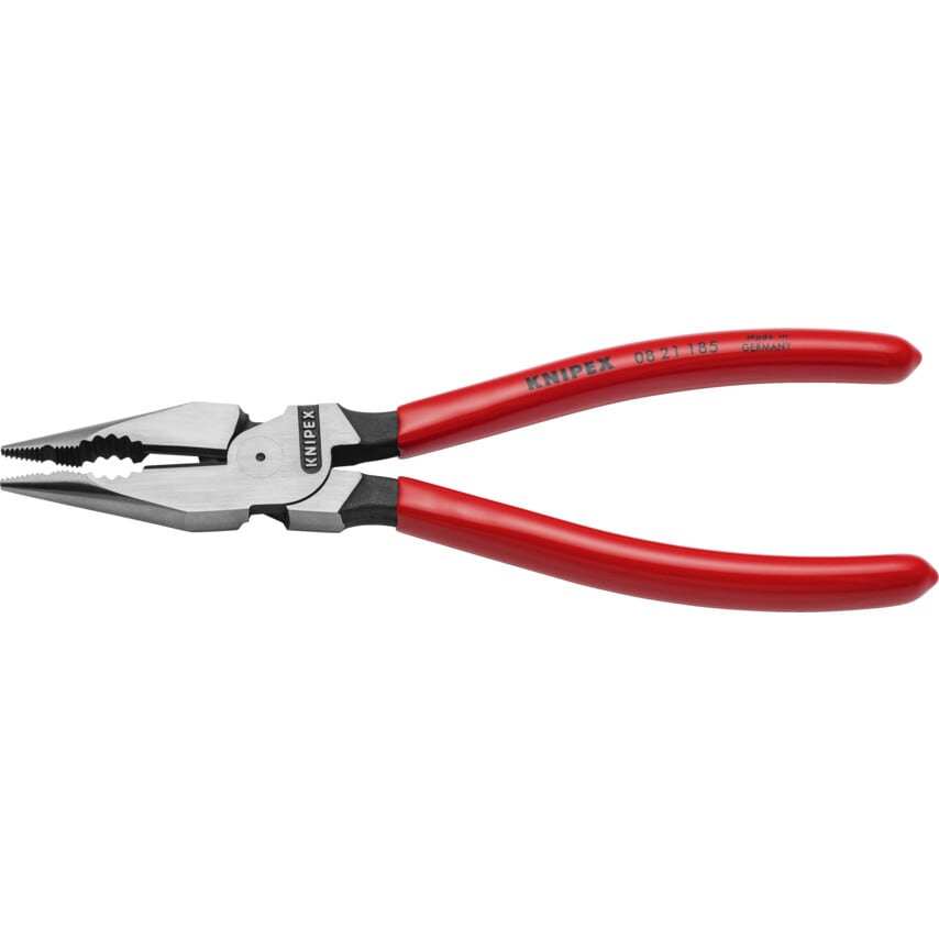 08 21 185 Needle Nose Combo Pliers Plastic Coated 185MM (PK-6)