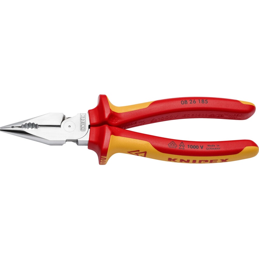 08 26 185 Needle-Nose Combo Pliers Insulated 185 mm