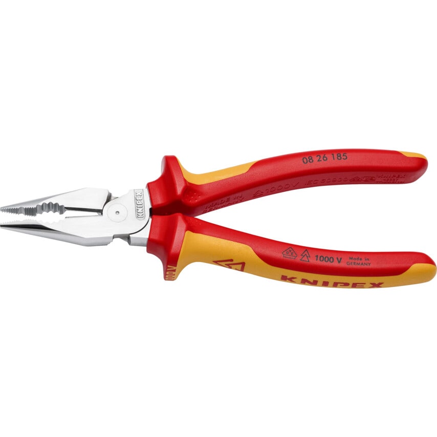 08 26 185 Needle-Nose Combo Pliers Insulated 185 mm