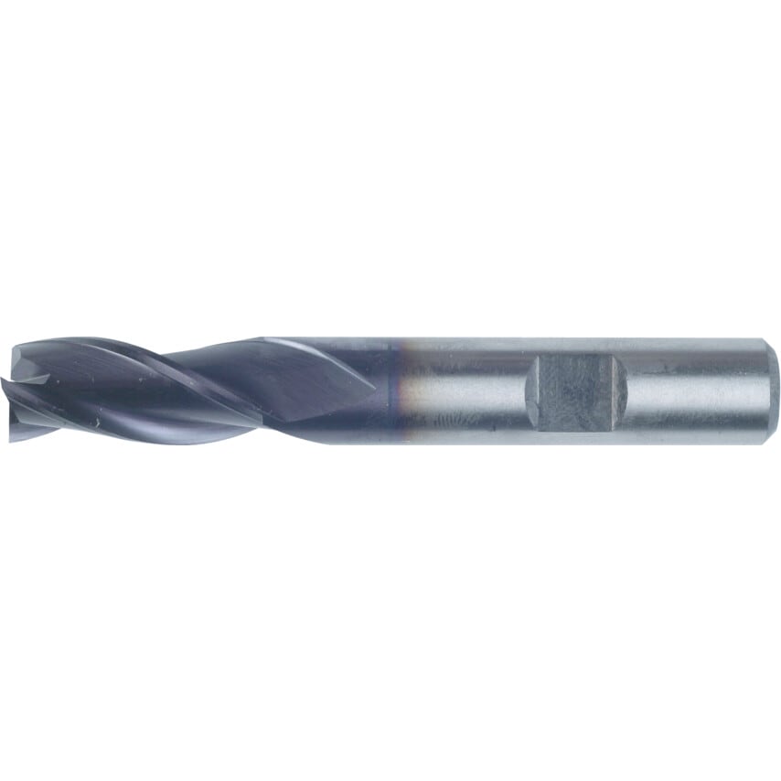 10.00MM Series 06 HSS-Co 8% 3 Flute Weldon Shank Slot Drills - TiAlN Coated