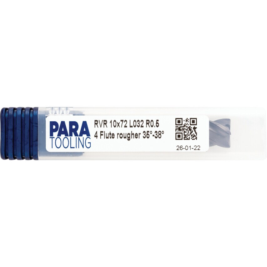 10.0MM 4 Flute 0.50 Rad Vari Helix TiAlN Coated Carbide End Mill