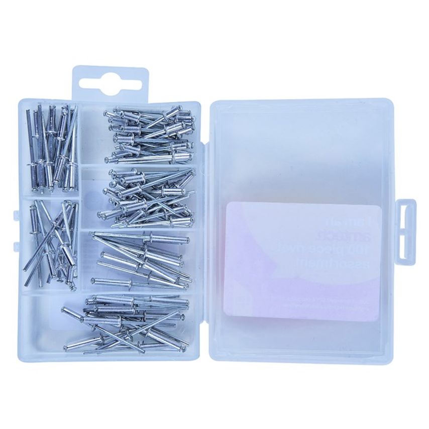 100 Piece Assorted Rivet Set