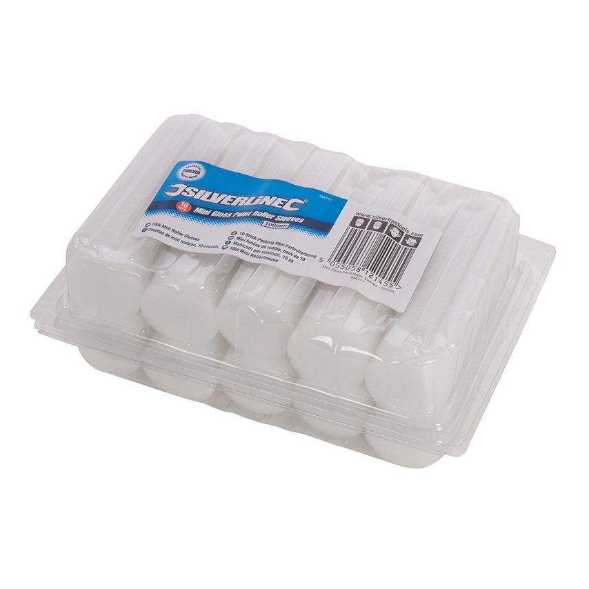 100mm Mini Roller Sleeves 10pk Gloss