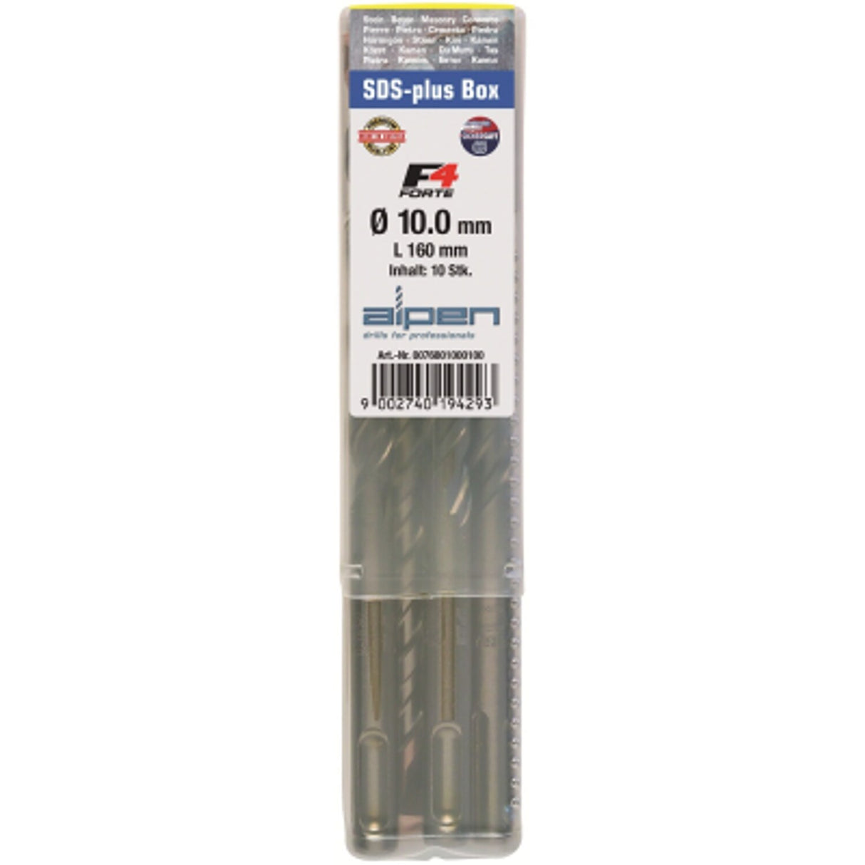 10.0mm x 260mm SDS Hammer Drill Bulk Pack (Pack of 10)