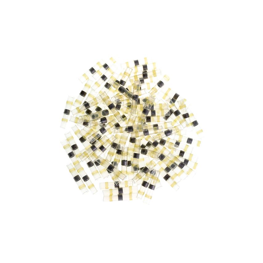 100pc Solder Seal Sleeve Heat Shrink Wire Butt Connectors Agw 12-10 Waterproof