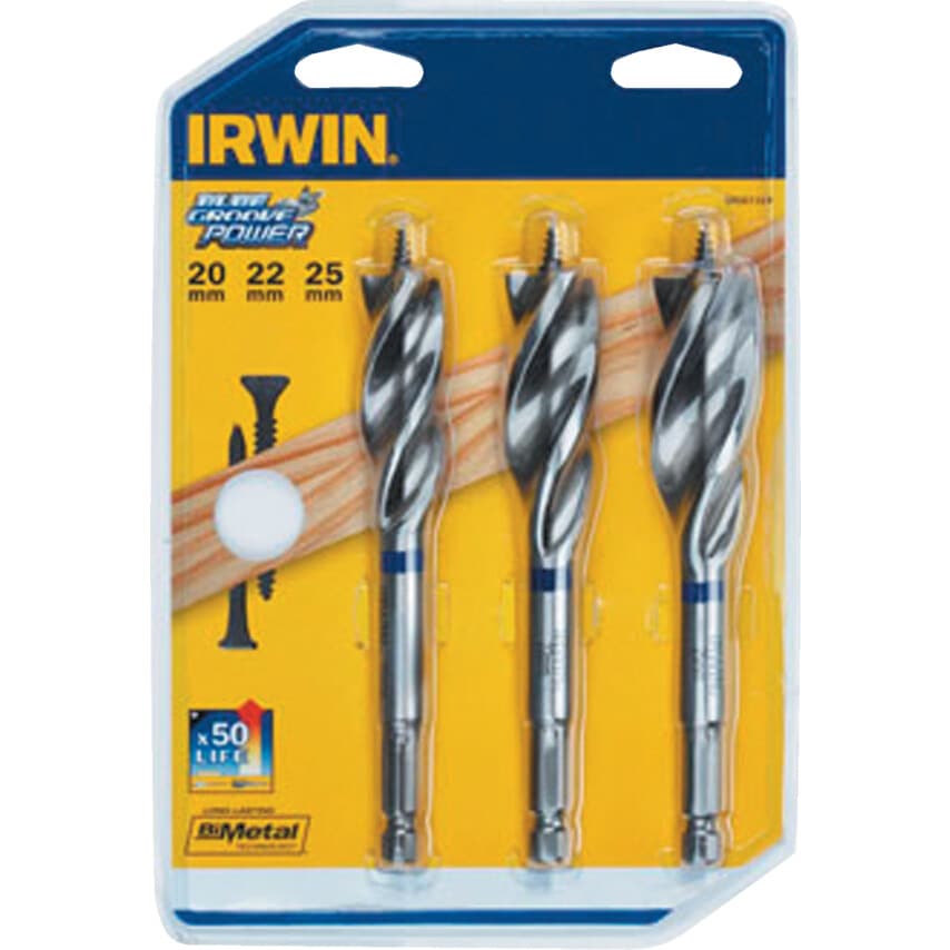 10507720 3 Piece Blue Groove Power Bit Set