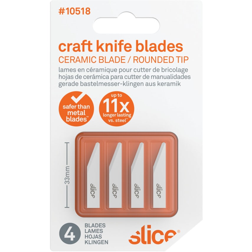 10518 Replacement Angled Craft Blades Ceramic, Pack of 4