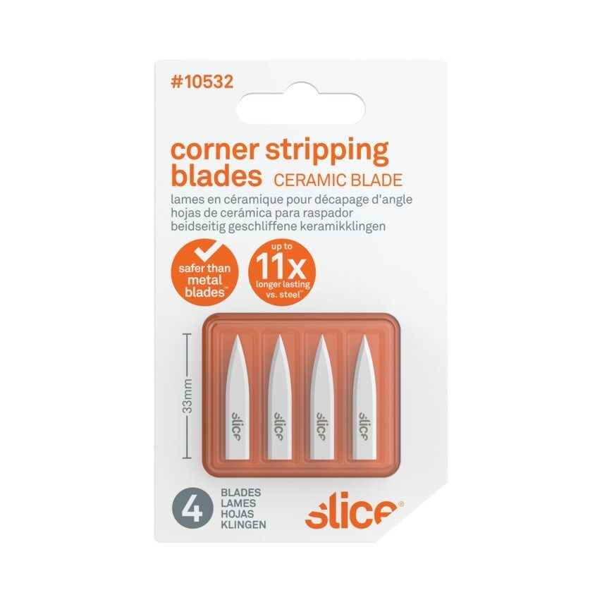 10532 Replacement Craft Blades Ceramic Corner Stripping, Pack of 4