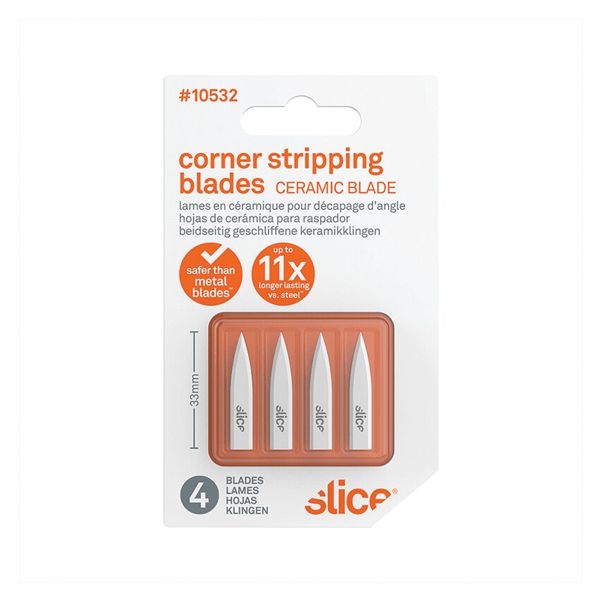 10532 Replacement Craft Blades Ceramic Corner Stripping, Pack of 4