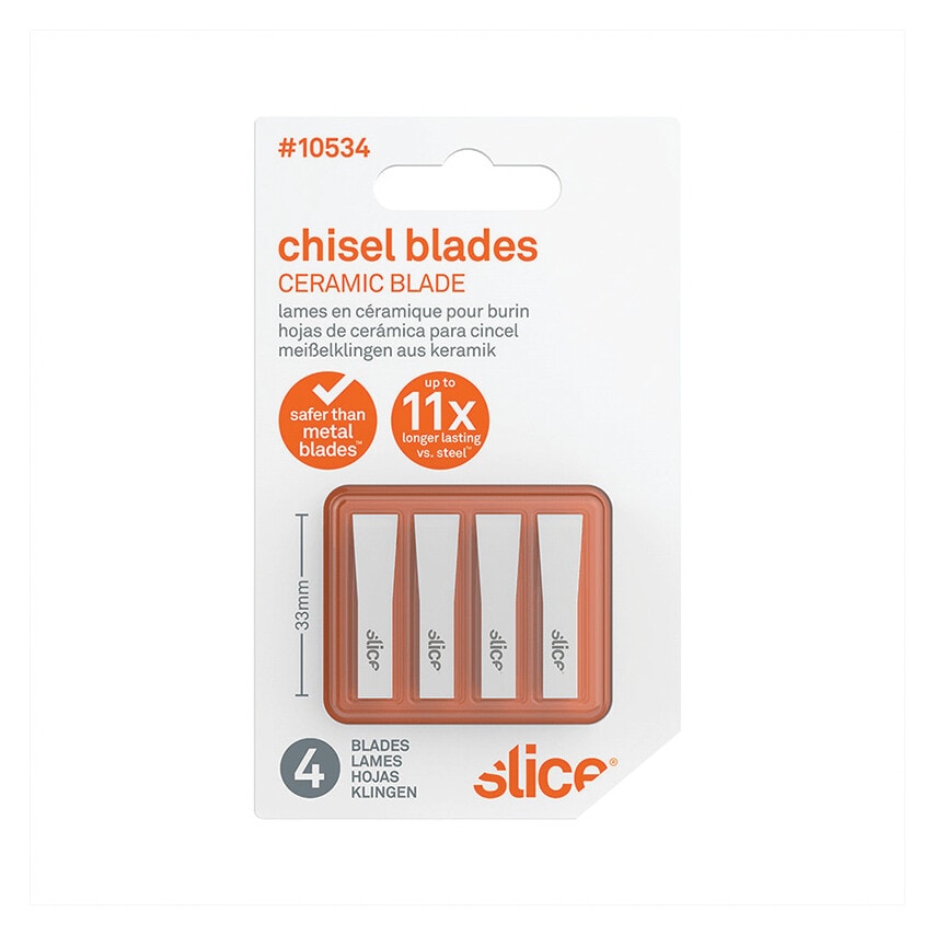 10534 Replacement Craft Blades Ceramic Chisel Point, Pack of 4