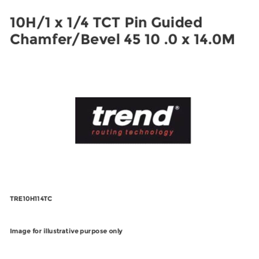 10H/1 x 1/4 TCT Pin Guided Chamfer/Bevel 45 10 .0 x 14.0M