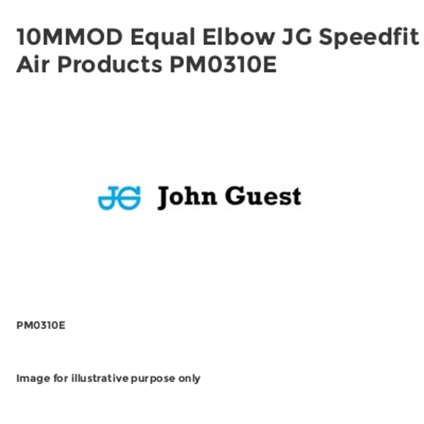 10MMOD Equal Elbow JG Speedfit Air Products PM0310E