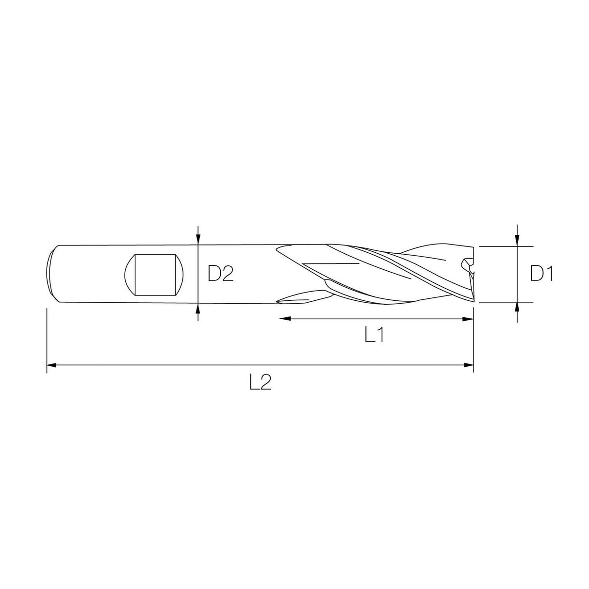 10MM HSS CO8% 3 Flute TiAlN Coated End Mills