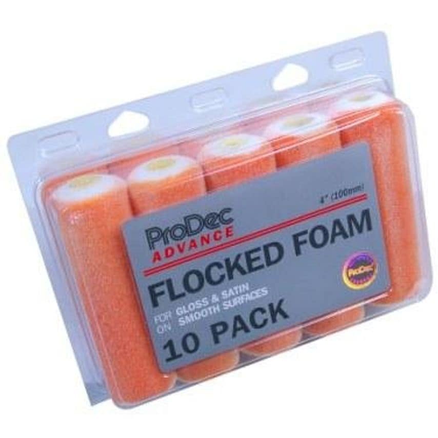 10Pk 4" Flocked Foam Mini Roller Sleeves