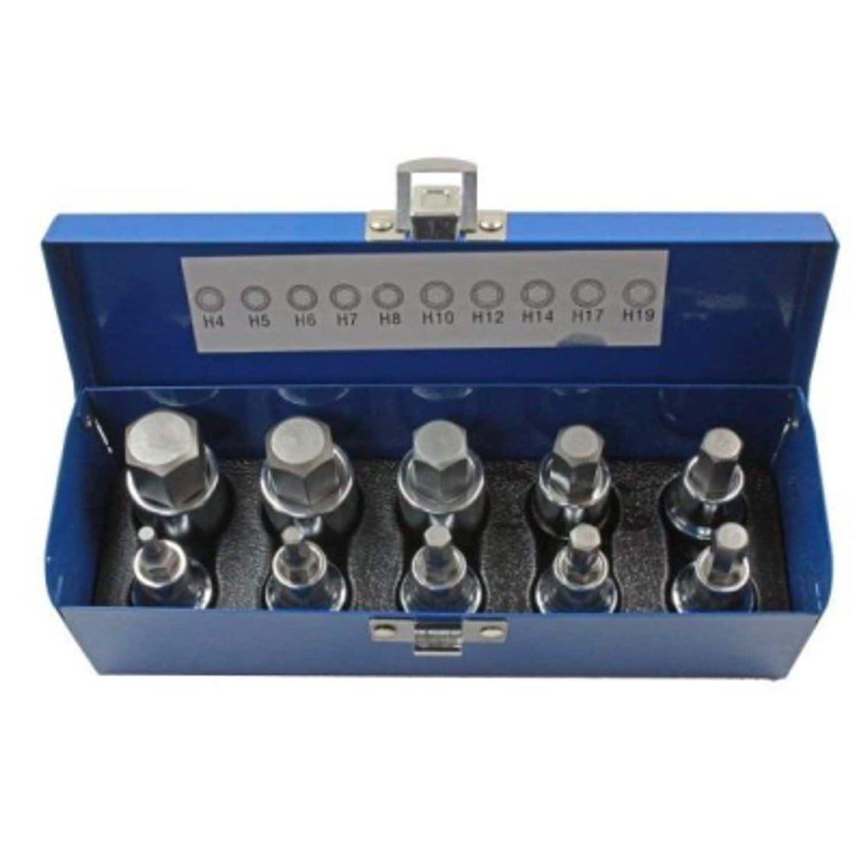 10 Piece 1/2in Drive Hex Bit Socket Set