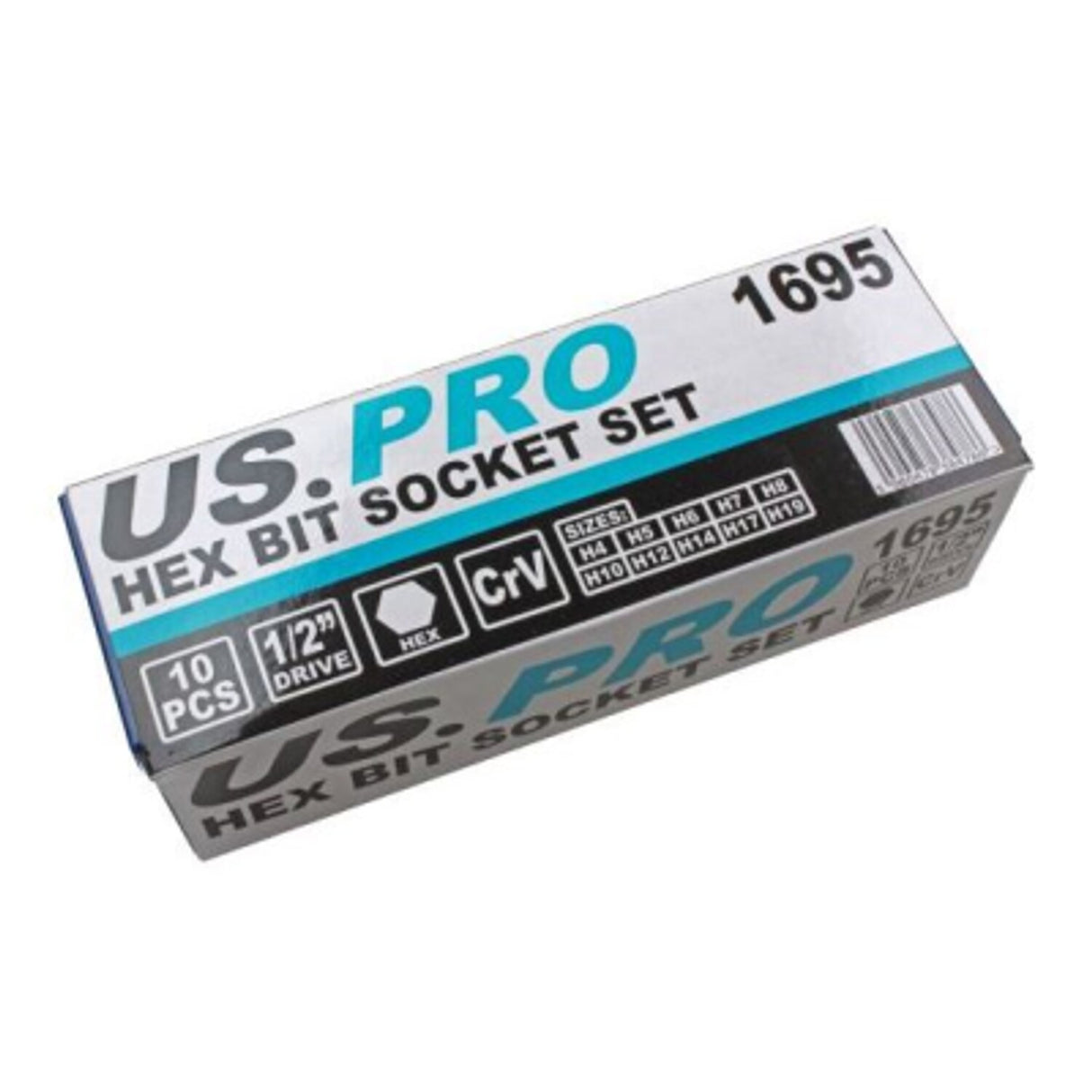 10 Piece 1/2in Drive Hex Bit Socket Set