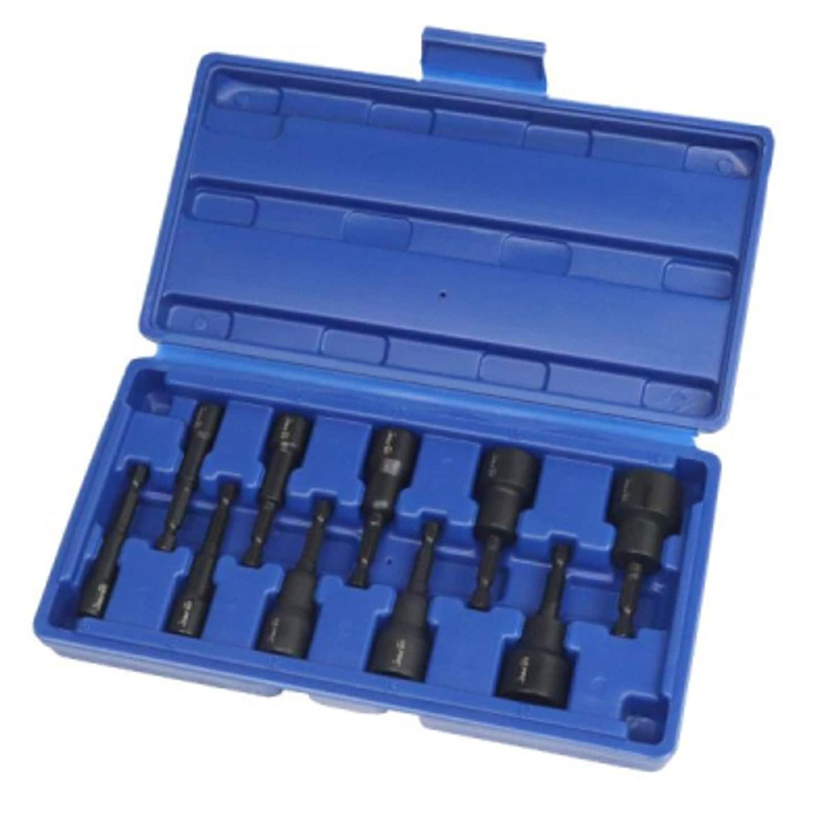 10 Piece 1/4in Hex Dr Magnetic Impact Nut Driver Set Metric