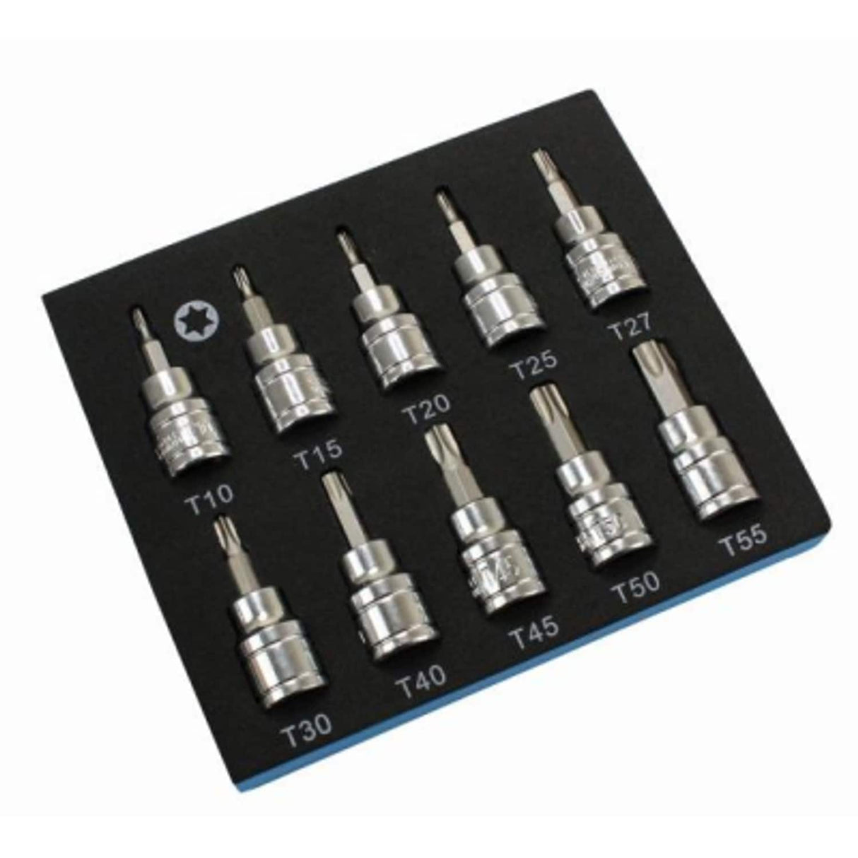 10 Piece 3/8in Drive 48mm Long TORX Bit Socket Set