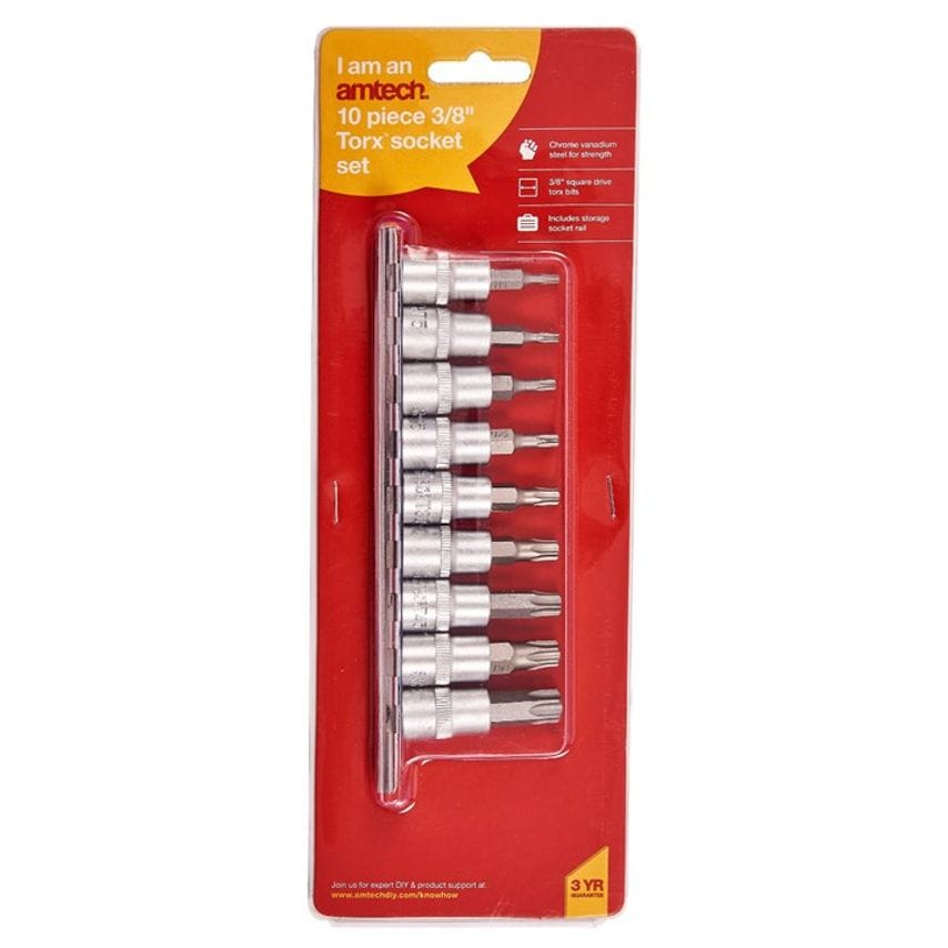 10 Piece 9.5mm (3/8") TORX Socket Set