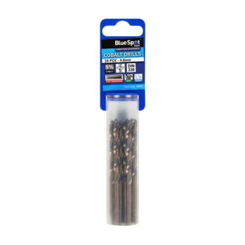 10 Piece Cobalt Drills (4.8mm)