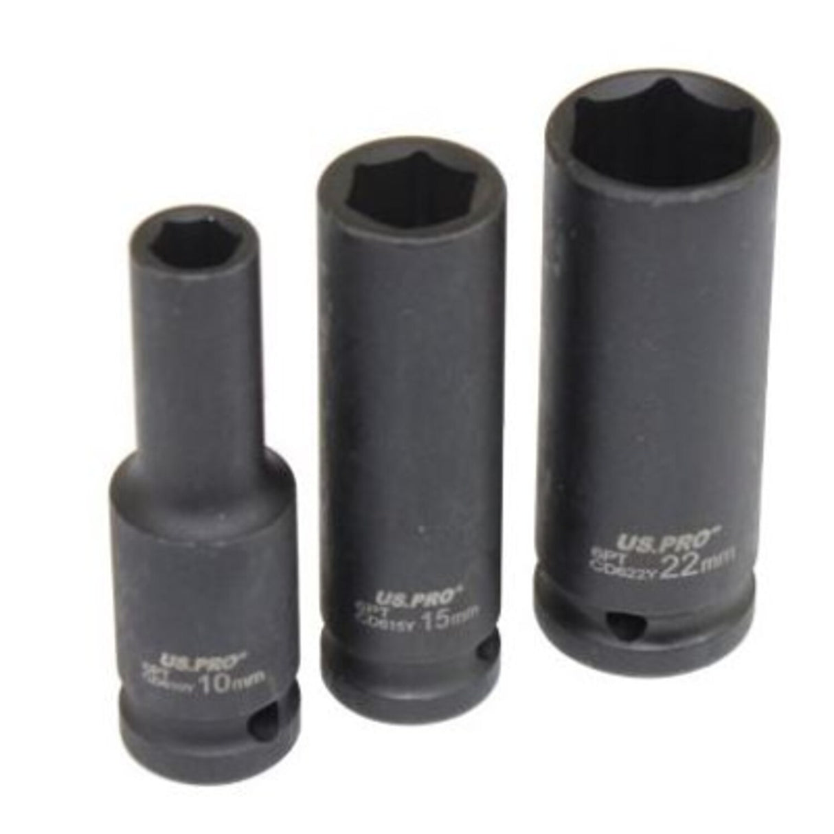 10 Piece Deep Wall Impact Set Metric 1/2in Drive