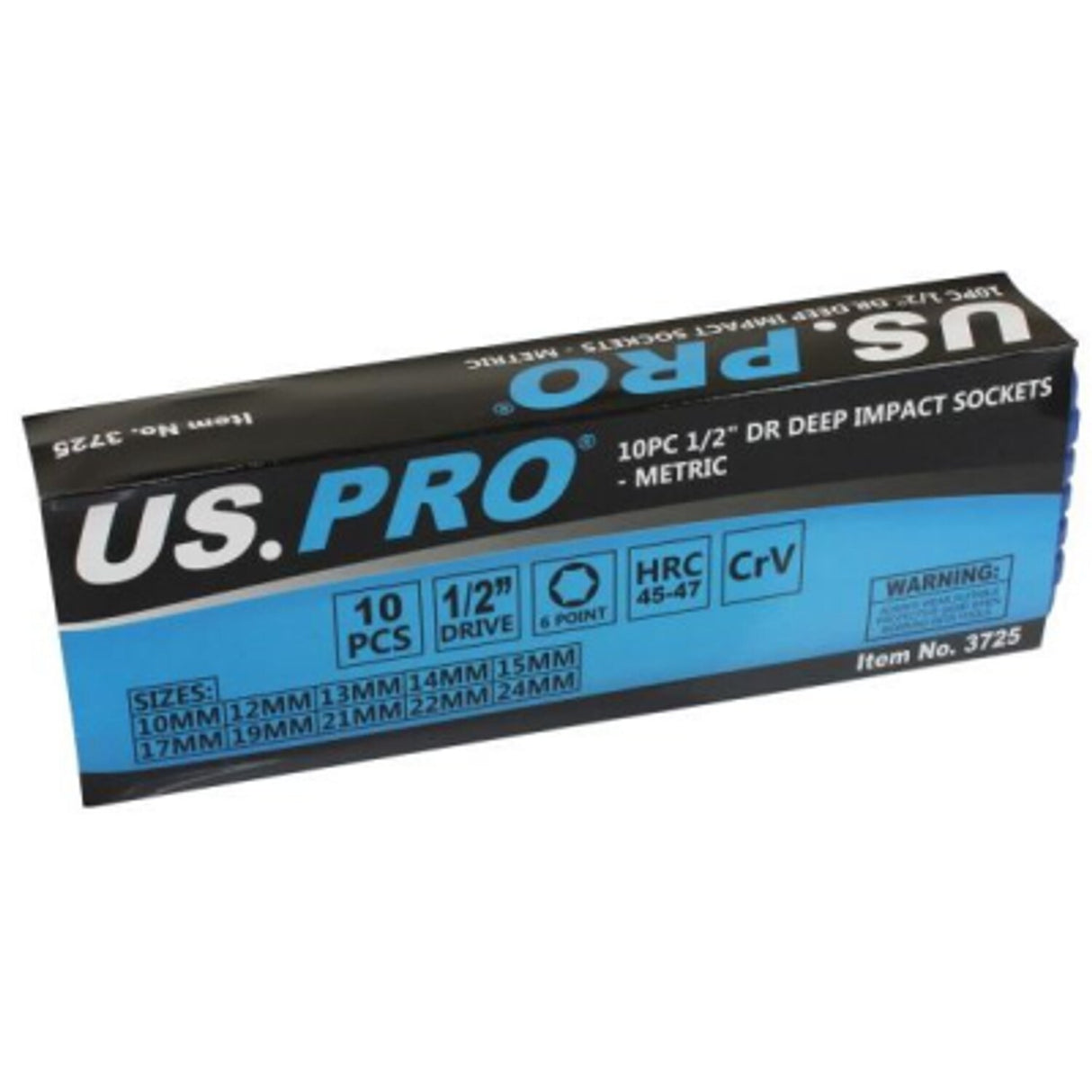 10 Piece Deep Wall Impact Set Metric 1/2in Drive