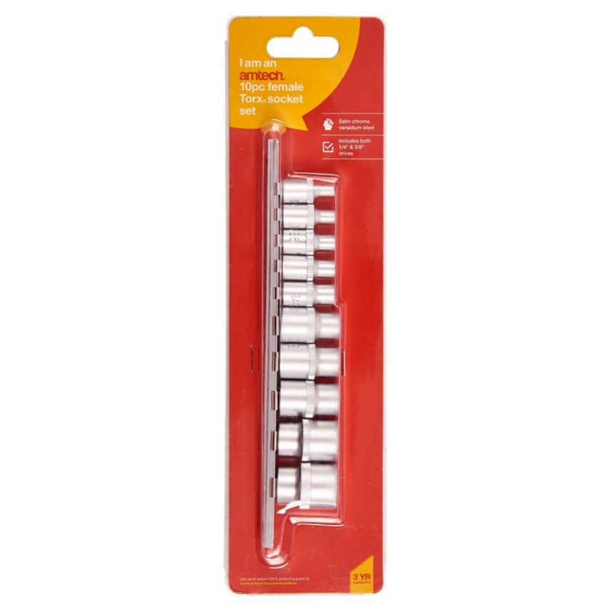 10 Piece Female TORX Socket Set