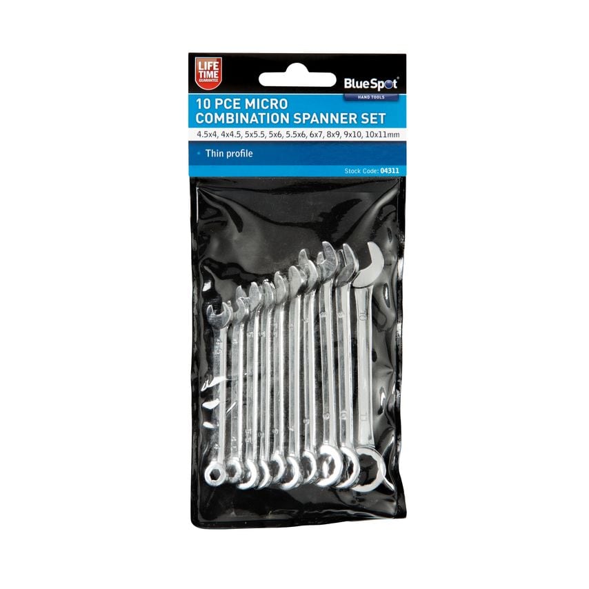 10 Piece Micro Combination Spanner Set (4-11MM)