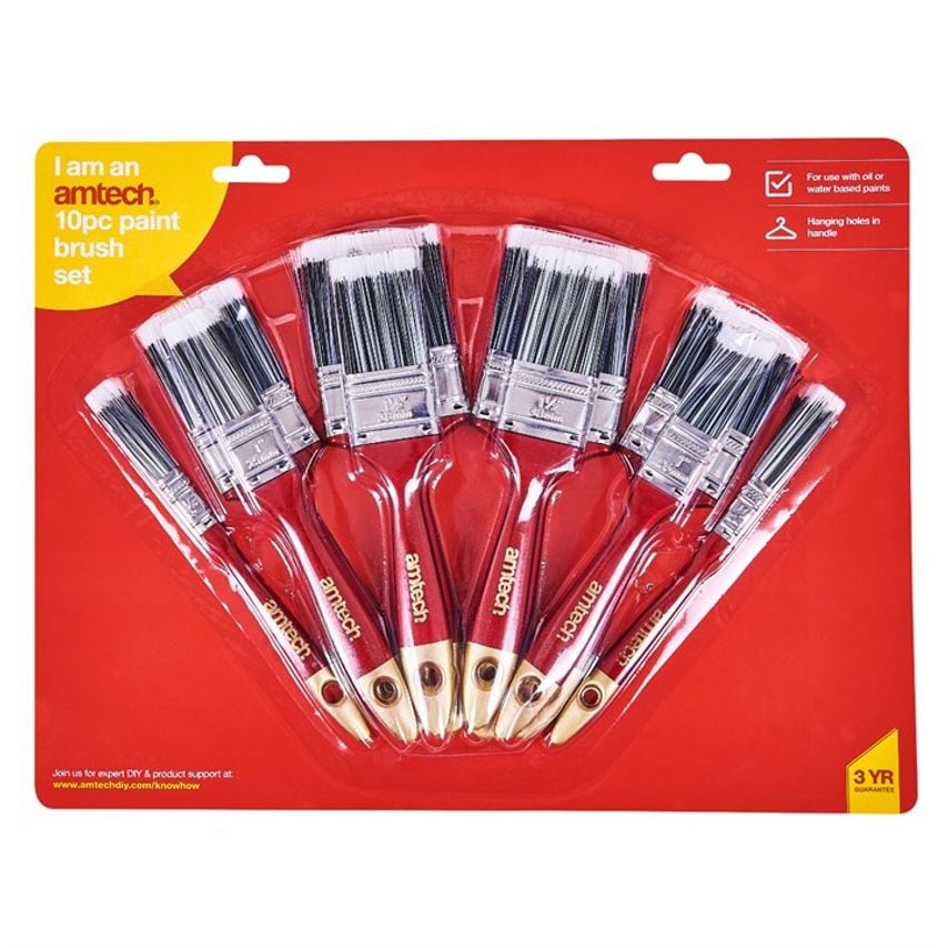 10 Piece Paint Brush Set