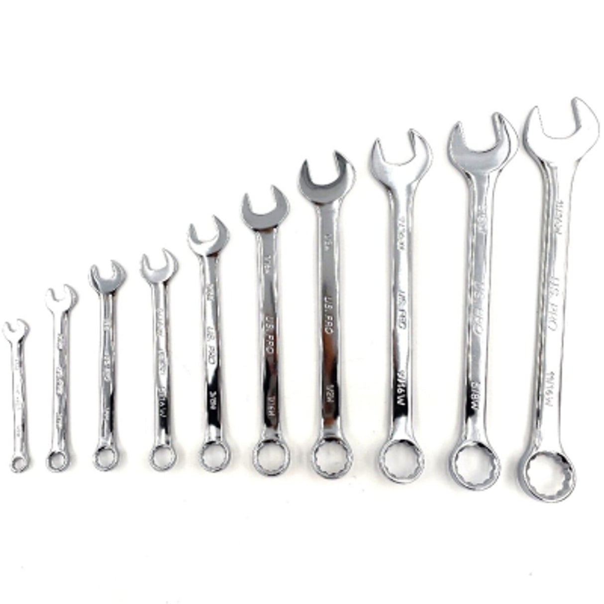 10 Piece Whitworth Combination Spanner Set 1/8in-11/16in