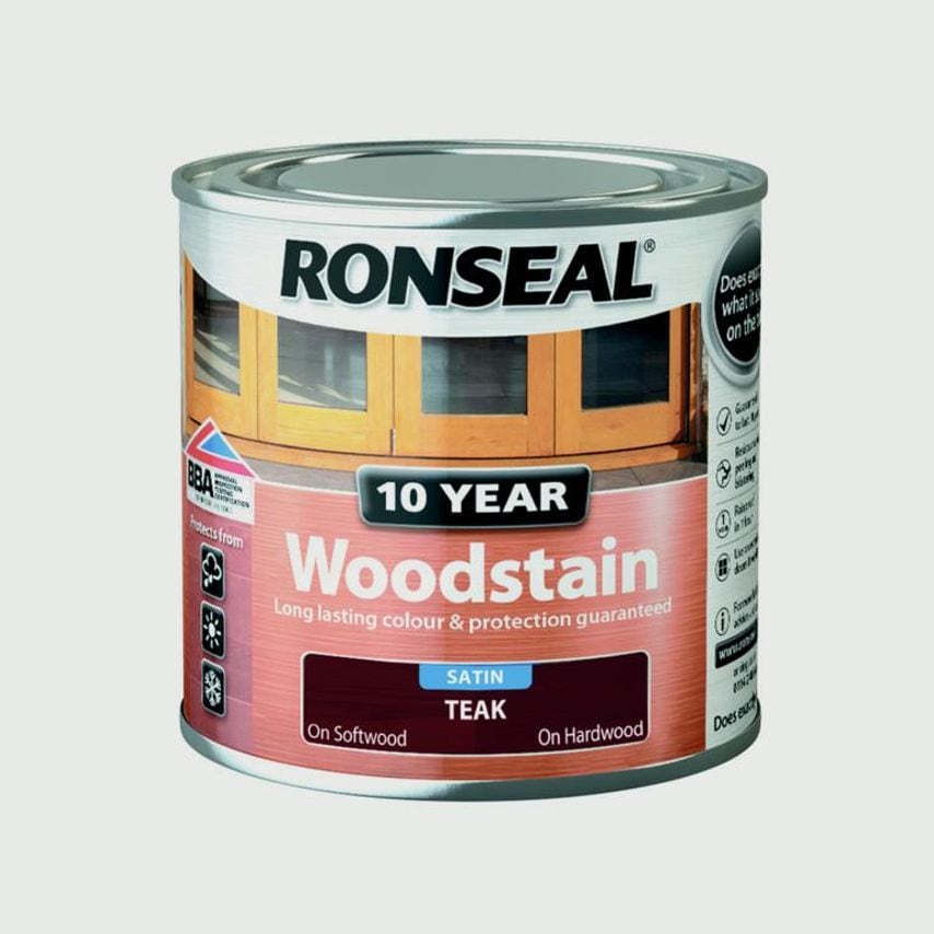 10 Year Wood Stain Satin 250ml Teak