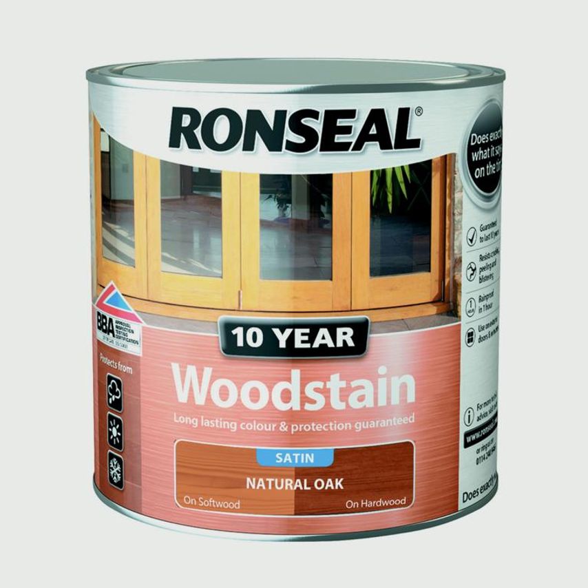 10 Year Wood Stain Satin 2.5L Natural Oak