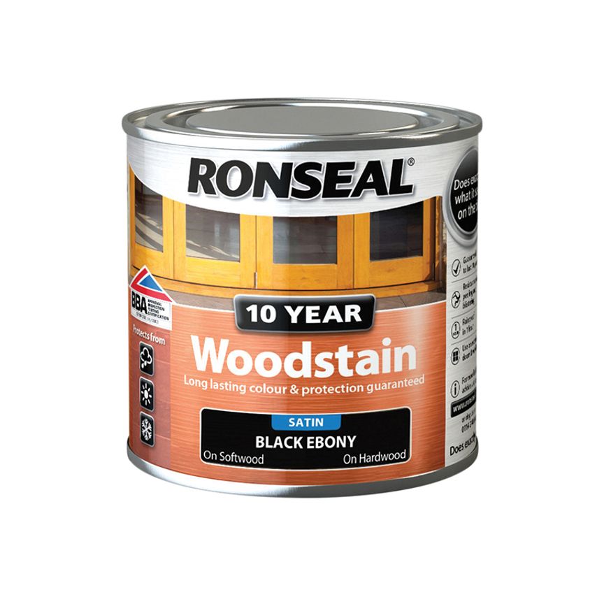10 Year Woodstain Ebony 250ml RSL10WSEB250