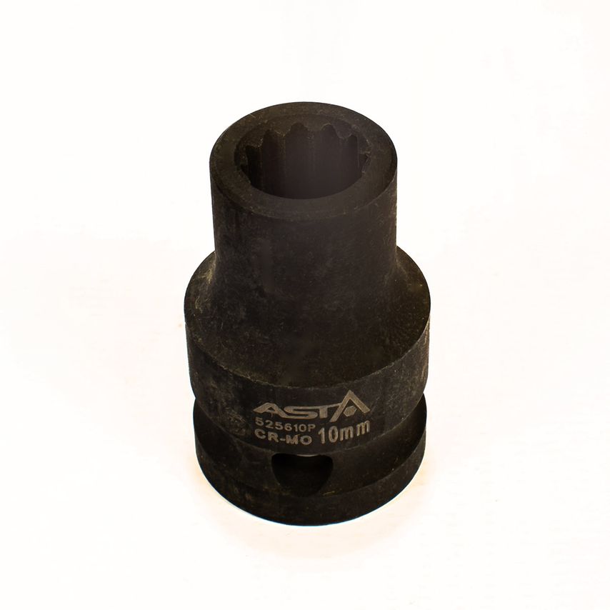 10mm 1/2" Drive Short Impact Socket 12 Point (12PT) Heavy Duty 38mm Length