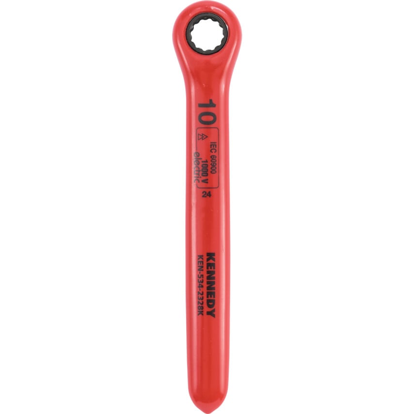 10mm Insulated Ratchet Ring Spanner Double Triangle 1000 V