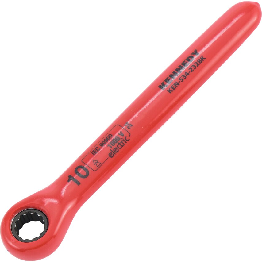 10mm Insulated Ratchet Ring Spanner Double Triangle 1000 V