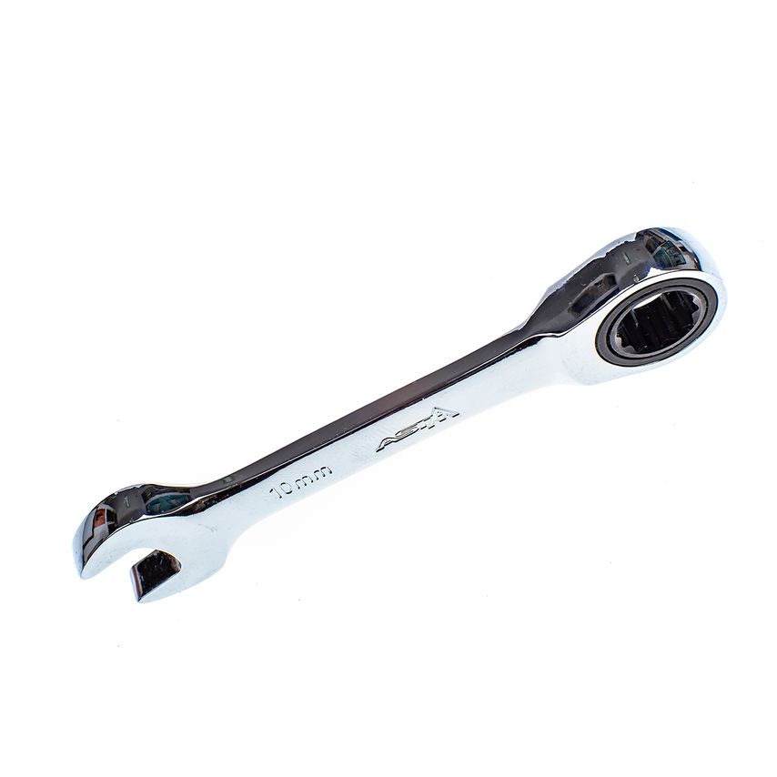 10mm Short (Stubby) Ratcheting Combination Spanner 72T Ratchet 95mm Long