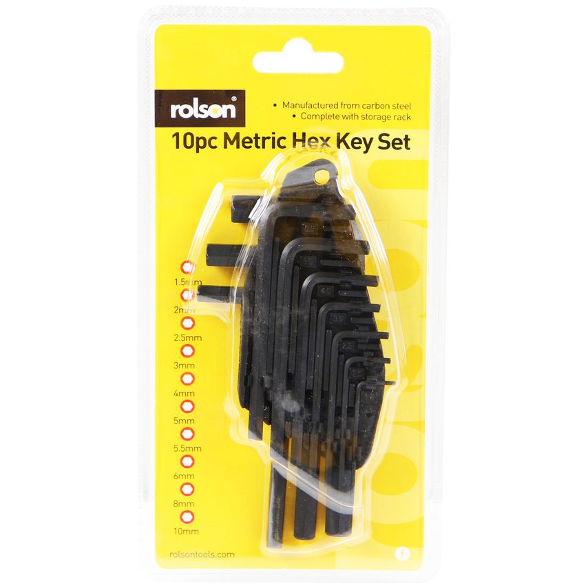 10pc Hex Key Set 1.5 - 10mm