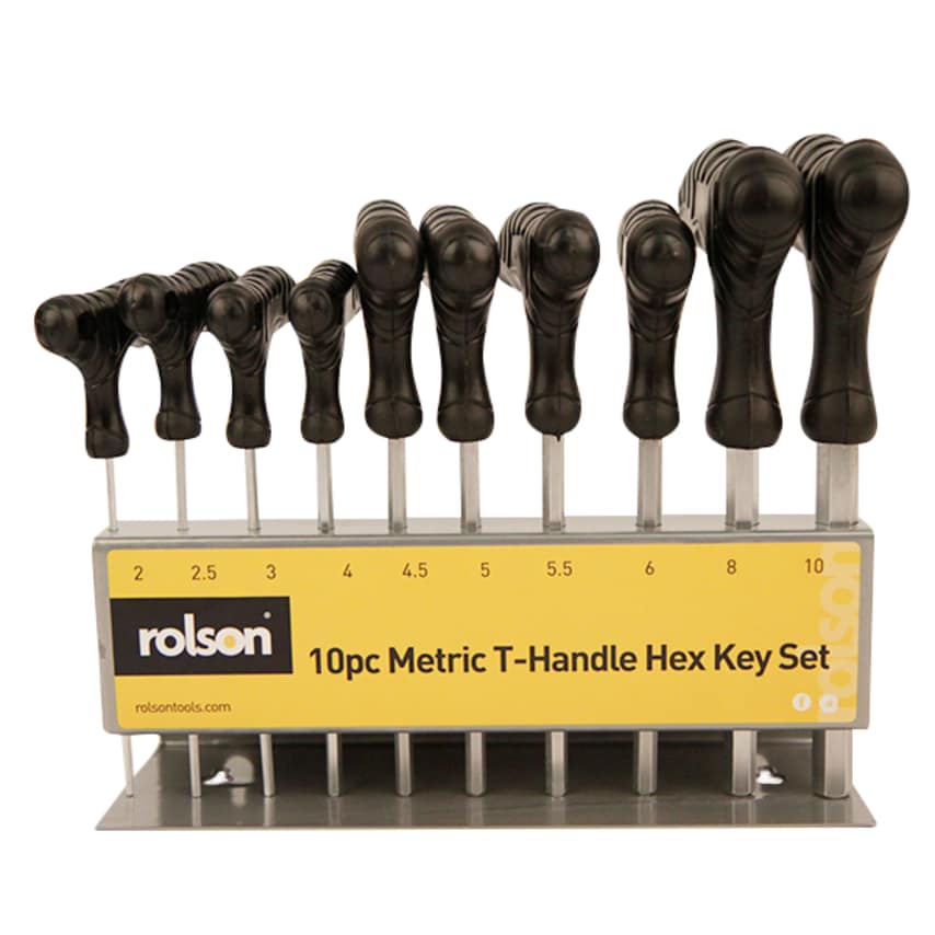 10pc T-Handle Hex Key Set